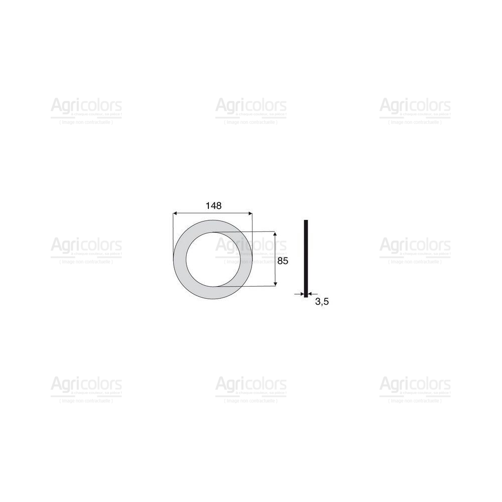 Garniture 148x85x3.5