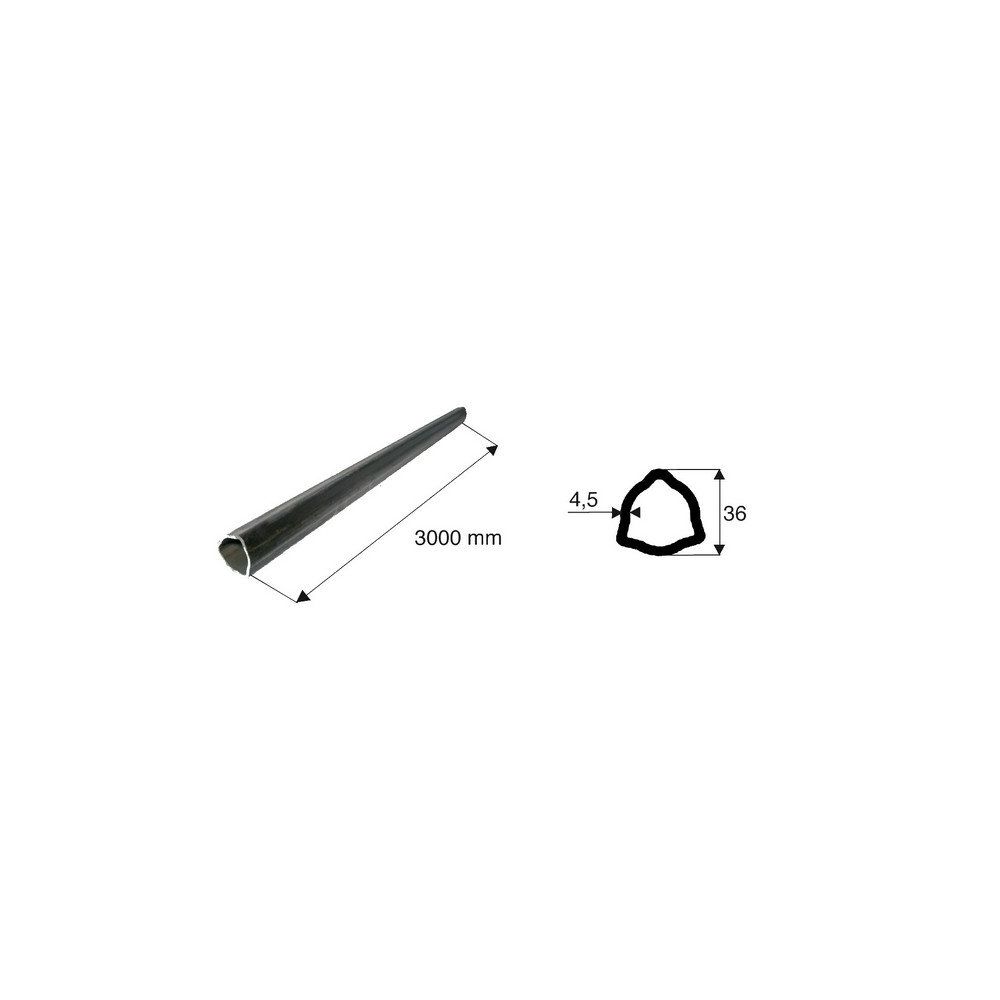 Tube de transmission triangulaire de diamètre 36