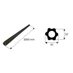 Tube de transmission étoile de diamètre 51x37 Tube de transmission étoile de diamètre 51x37