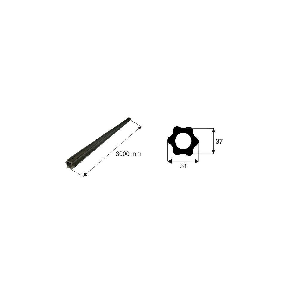 Tube de transmission étoile de diamètre 51x37