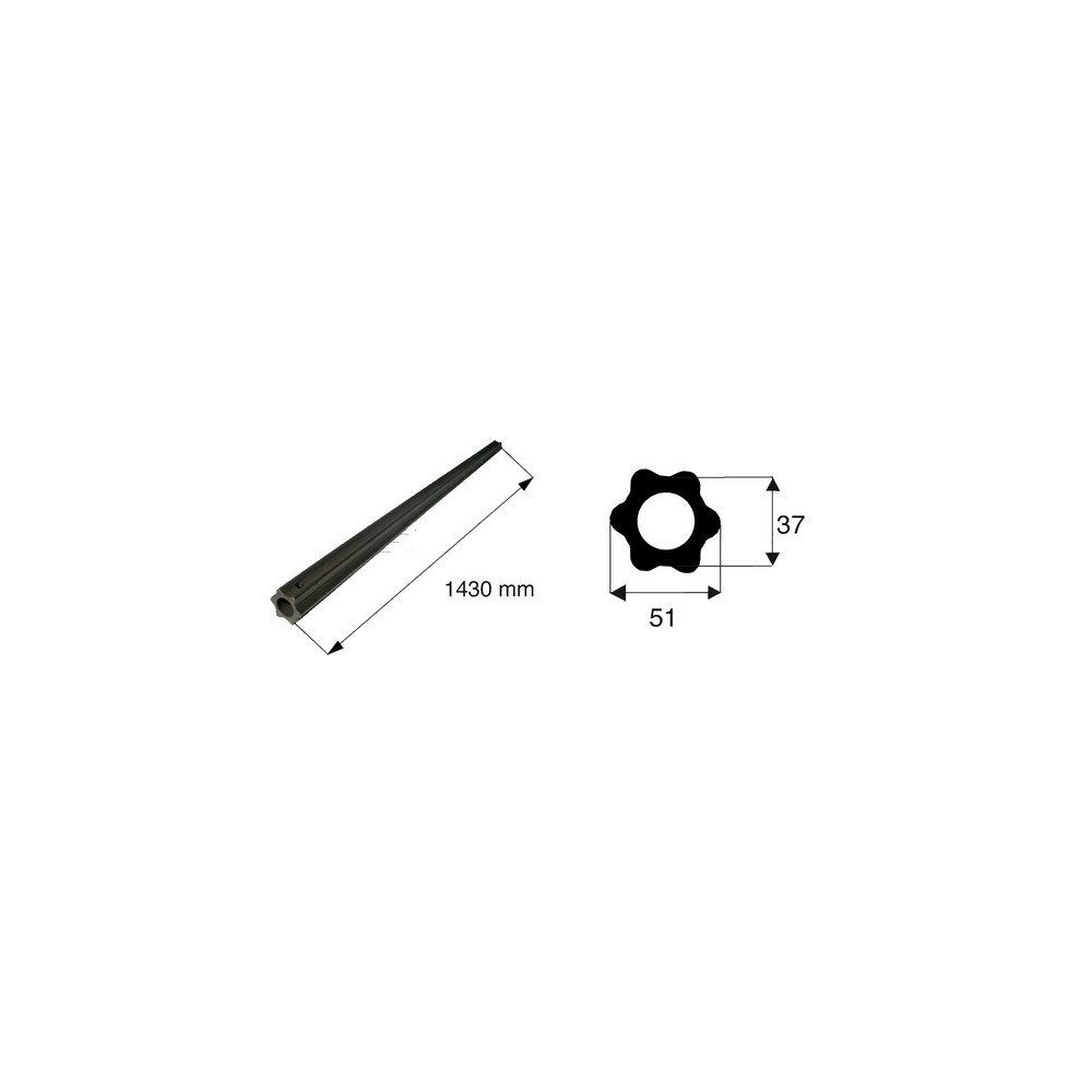 Tube de transmission étoile de diamètre 51x37