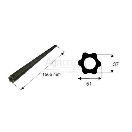 Tube de transmission profil S4H étoile de diamètre 51x37 L1565