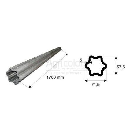 Tube de transmission étoile de diamètre 71.5x57.5