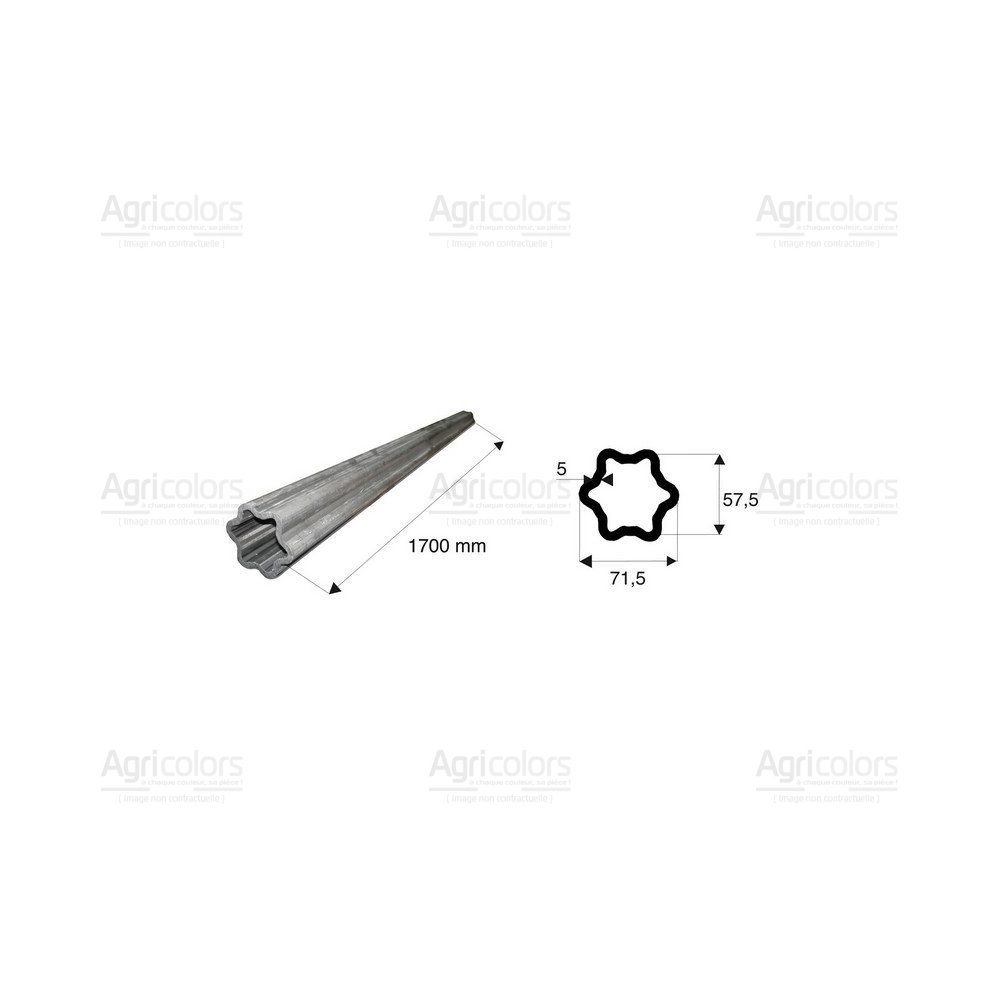 Tube de transmission étoile de diamètre 71.5x57.5