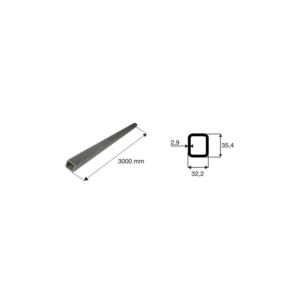 Tube de transmission rectangulaire de diamètre 32.2x35.4