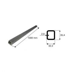 Tube de transmission rectangulaire de diamètre 32.2x35.4