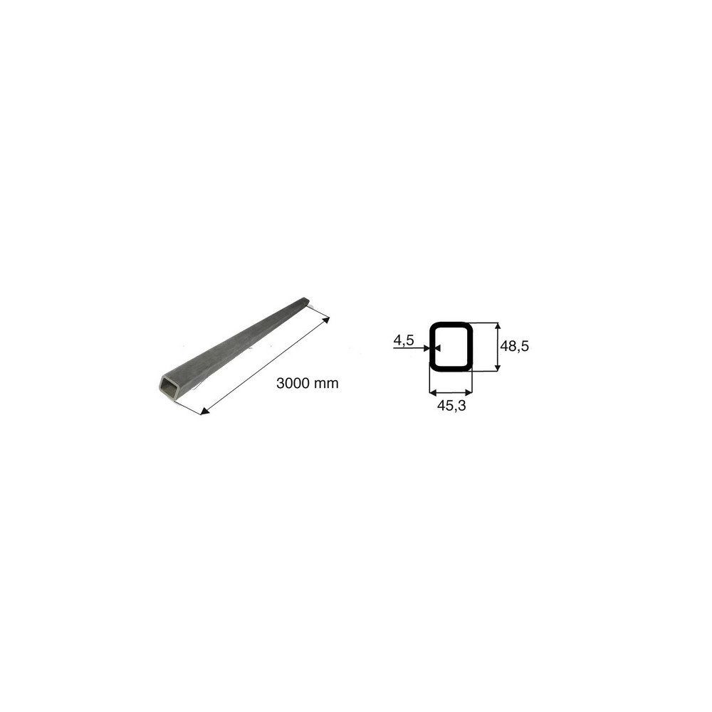 Tube de transmission rectangulaire de diamètre 45.3x48.5