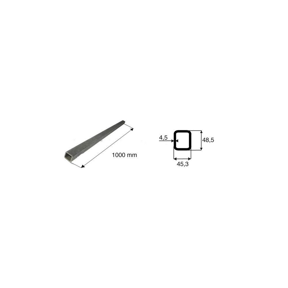 Tube de transmission rectangulaire de diamètre 45.3x48.5