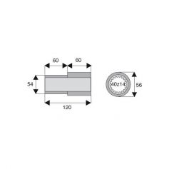 Tube de transmission rond de diamètre 40Z14