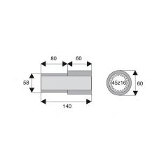 Tube de transmission rond de diamètre 45Z16 Tube de transmission rond de diamètre 45Z16