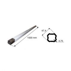 Tube de transmission quadrilobé de diamètre 47.4 Tube de transmission quadrilobé de diamètre 47.4