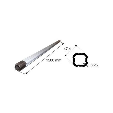Tube de transmission quadrilobé de diamètre 47.4 Tube de transmission quadrilobé de diamètre 47.4