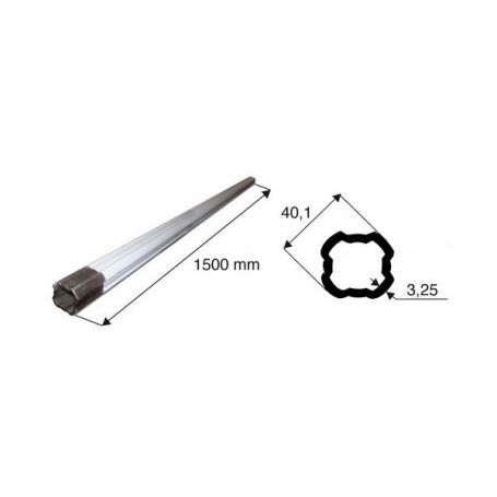 Tube de transmission quadrilobé de diamètre 40.1 en 1500 Intérieur rilsanisé homocinétique Tube de transmission quadrilobé de diamètre 40.1 en 1500 Intérieur rilsanisé homocinétique