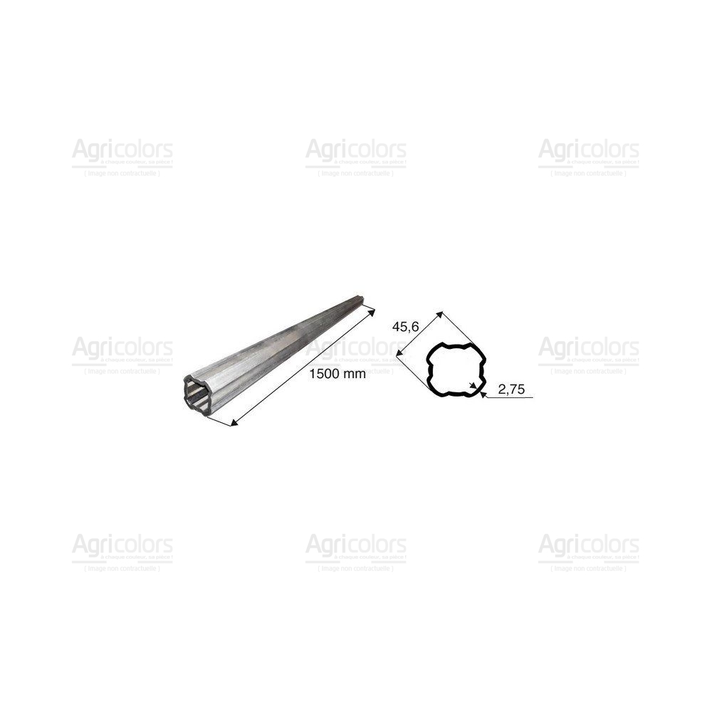 Tube de transmission quadrilobé de diamètre 45.6