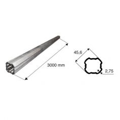 Tube de transmission quadrilobé de diamètre 45.6 Tube de transmission quadrilobé de diamètre 45.6