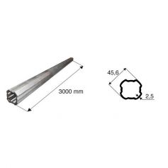 Tube de transmission quadrilobé de diamètre 45.6 Tube de transmission quadrilobé de diamètre 45.6