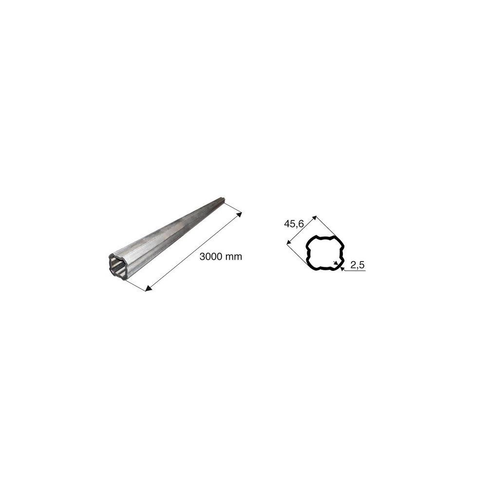 Tube de transmission quadrilobé de diamètre 45.6