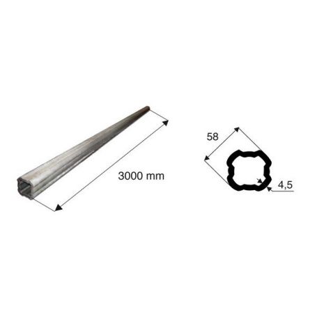 Tube de transmission quadrilobé de diamètre 58.5 Tube de transmission quadrilobé de diamètre 58.5