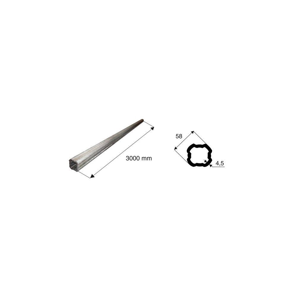Tube de transmission quadrilobé de diamètre 58.5