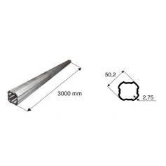 Tube de transmission quadrilobé de diamètre 50.2 épaisseur 2.75 Tube de transmission quadrilobé de diamètre 50.2 épaisseur 2.75