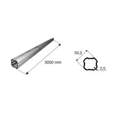 Tube de transmission quadrilobé de diamètre 50.2 longueur 3000 Tube de transmission quadrilobé de diamètre 50.2 longueur 3000