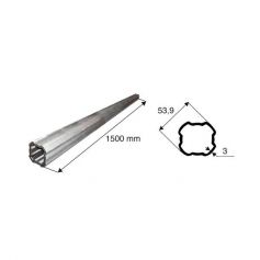 Tube de transmission quadrilobé de diamètre 53.9 Tube de transmission quadrilobé de diamètre 53.9