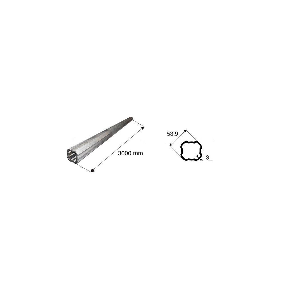 Tube de transmission quadrilobé de diamètre 53.9