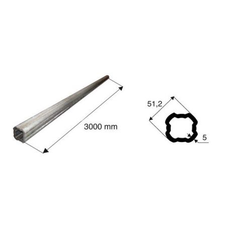Tube de transmission quadrilobé de diamètre 51.2 Tube de transmission quadrilobé de diamètre 51.2