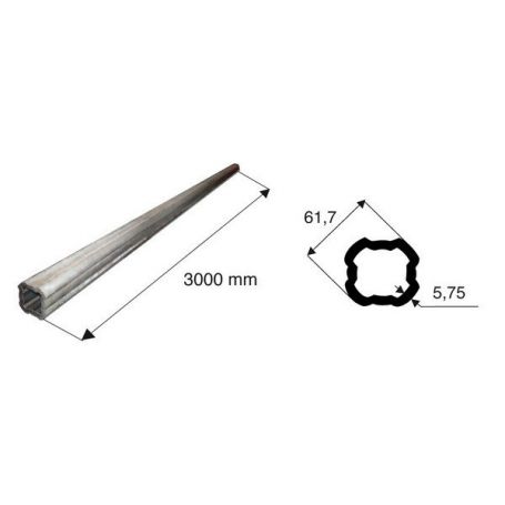 Tube de transmission quadrilobé de diamètre 61.7 Tube de transmission quadrilobé de diamètre 61.7