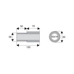 Tube de transmission rond de diamètre 50Z18 Tube de transmission rond de diamètre 50Z18