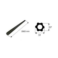 Tube de transmission étoile de diamètre 51x37 Tube de transmission étoile de diamètre 51x37