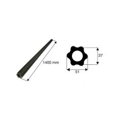 Tube de transmission étoile de diamètre 51x37 longueur 1400 Tube de transmission étoile de diamètre 51x37 longueur 1400