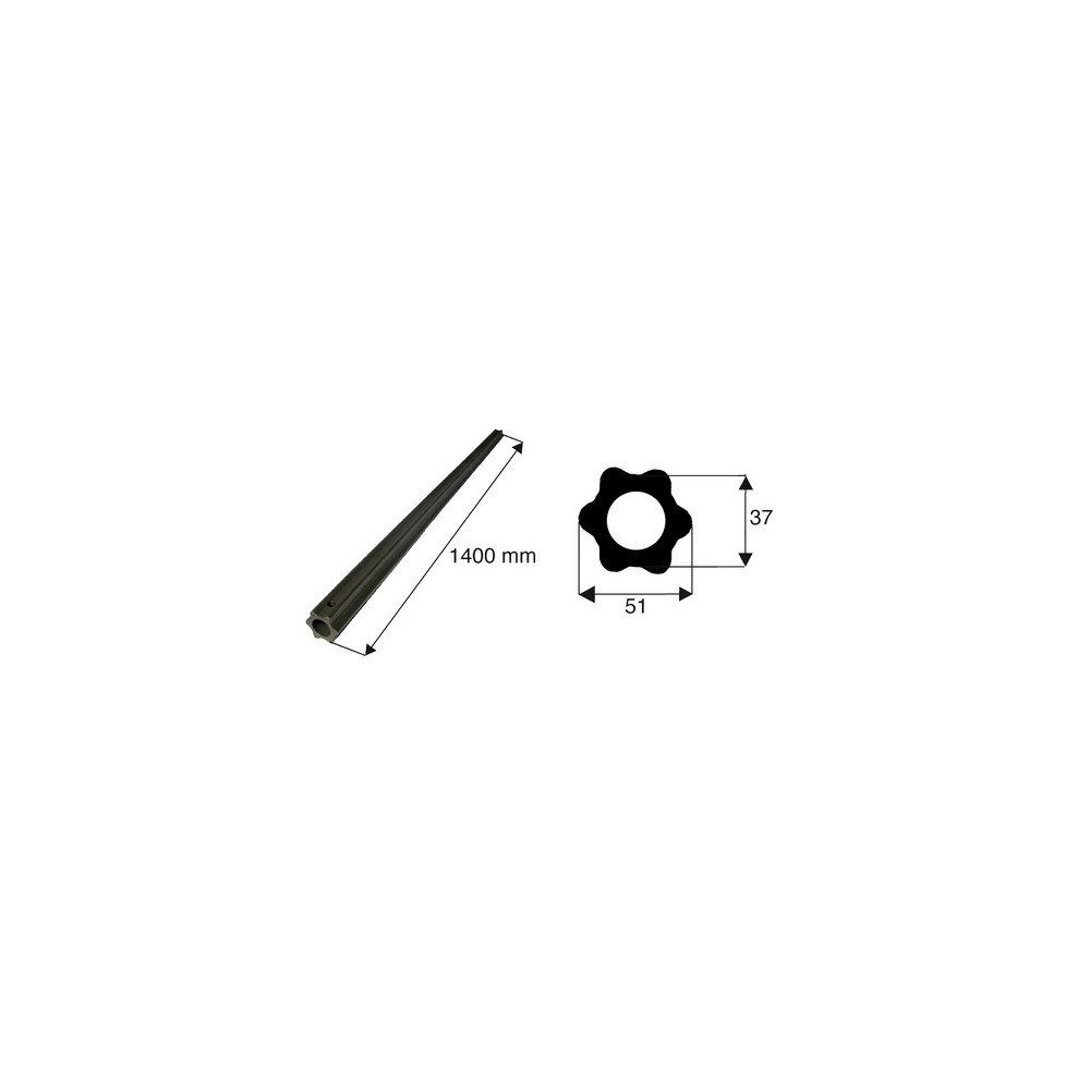 Tube de transmission étoile de diamètre 51x37
