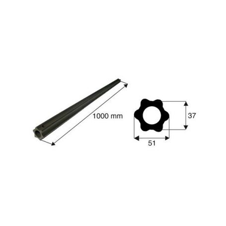 Tube de transmission étoile de diamètre 51x37 longueur 1000 Tube de transmission étoile de diamètre 51x37 longueur 1000