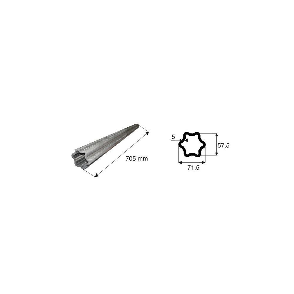 Tube de transmission étoile de diamètre 71.5x57.5