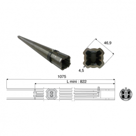 Tube de transmission quadrilobé de diamètre 46.9