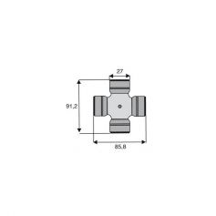 Croisillon circlips extérieurs 27 x 86 Croisillon circlips extérieurs 27 x 86