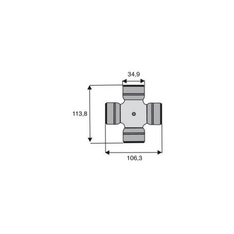Croisillon circlips extérieurs 34.9 x 106.3 Croisillon circlips extérieurs 34.9 x 106.3