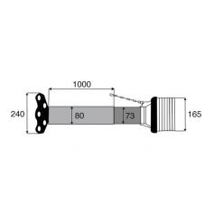 Protecteur homocinétique à flexo L1000 pour croisillons 36x89 - 32x106-110 Protecteur homocinétique à flexo L1000 pour croisillons 36x89 - 32x106-110