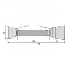 Protecteur standard de cardan de 1300 mm de long croisillon de 35x106.5 à 42x104 Protecteur standard de cardan de 1300 mm de long croisillon de 35x106.5 à 42x104