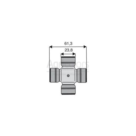 Croisillon circlips extérieurs 23.8 x 61.3 Croisillon circlips extérieurs 23.8 x 61.3