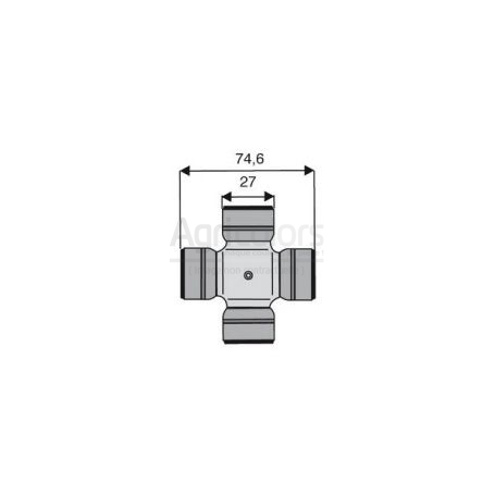 Croisillon circlips extérieurs 27 x 74.6 Croisillon circlips extérieurs 27 x 74.6