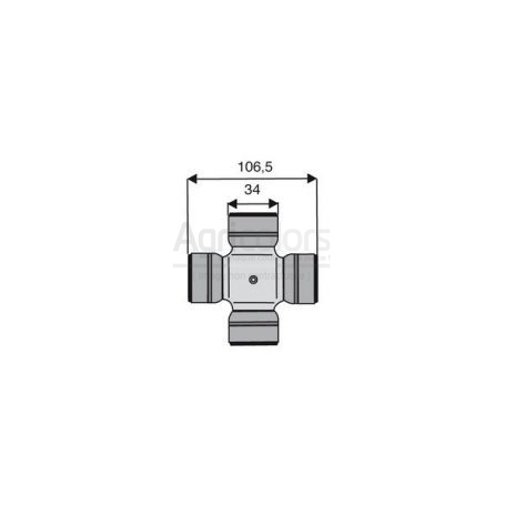 Croisillon circlips extérieurs 34 x 106.5 Croisillon circlips extérieurs 34 x 106.5