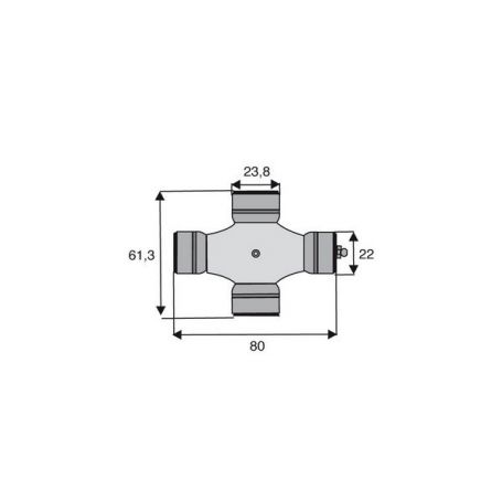 Croisillon circlips extérieurs 23.8 x 61.3 Croisillon circlips extérieurs 23.8 x 61.3