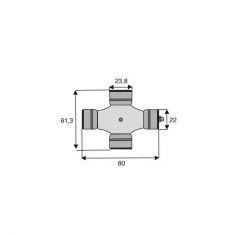 Croisillon circlips extérieurs 23.8 x 61.3 Croisillon circlips extérieurs 23.8 x 61.3