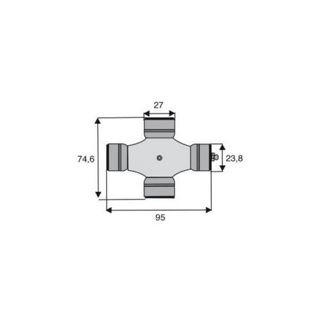 Croisillon circlips extérieurs 27 x 74.6 Croisillon circlips extérieurs 27 x 74.6