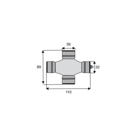 Croisillon circlips extérieurs 36 x 89 Croisillon circlips extérieurs 36 x 89