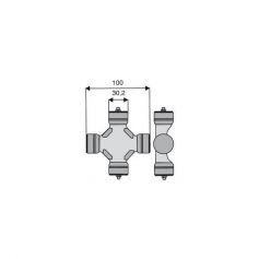 Croisillon circlips extérieurs 30.2 x 100 Croisillon circlips extérieurs 30.2 x 100