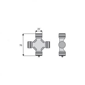 Croisillon circlips extérieurs
