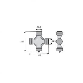 Croisillon circlips extérieurs
